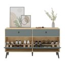 Ver imagem 4 de Cômoda com Sapateira Dupla e Duas Gavetas