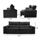 Ver imagem 4 de Sofá Reclinável Retrátil Clean 2,00m:preto