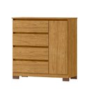 Ver imagem 2 de Cômoda 1 Porta 4 Gavetas Vega Estilo Moderno Marrom/Marrocos