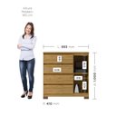 Ver imagem 4 de Cômoda 1 Porta 4 Gavetas Vega Estilo Moderno Marrom/Marrocos