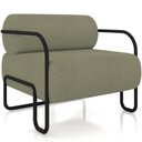 Ver imagem 1 de Poltrona Decorativa Pés Industrial Moscou K01 Bouclê Verde - Lyam Decor