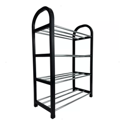 Sapateira 4 Andares Organizadora Porta 8 Pares de Calçados - Preto - 1