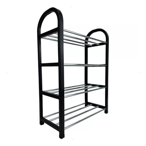 Sapateira 4 Andares Organizadora Porta 8 Pares de Calçados - Preto