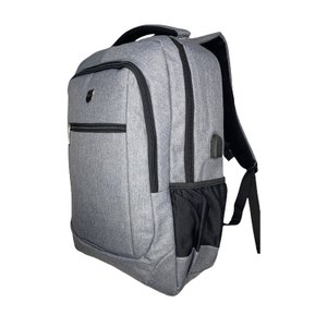 Mochila Reforçada C/Saída Usb e Suporte P/Notebook Cinza BS10877
