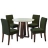 Conjunto de Mesa Sala de Jantar 4 Cadeiras Redonda 1,03m - 1