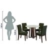 Conjunto de Mesa Sala de Jantar 4 Cadeiras Redonda 1,03m - 6