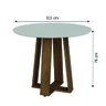 Conjunto de Mesa Sala de Jantar 4 Cadeiras Redonda 1,03m - 3