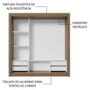 Ver imagem 5 de Guarda-roupa Casal 3 Portas de Correr com Espelhos 4 Gavetas Rustic Sublime Plus Madesa Rustic