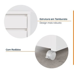Mesa de Escritório 135cm com Gaveteiro com Rodízio Ficus CabeCasa MadeiraMadeira - 4