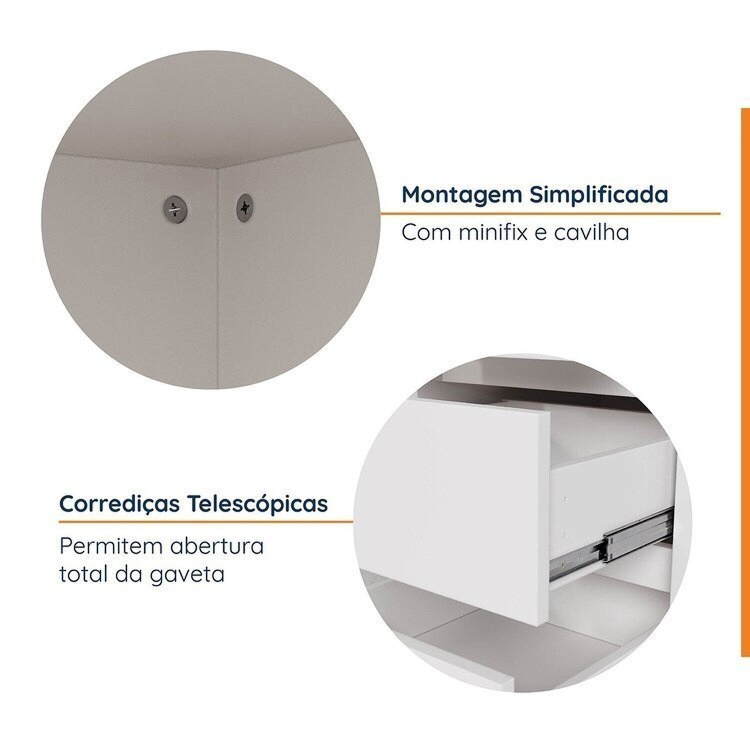 Mesa de Escritório 135cm com Gaveteiro com Rodízio Ficus Cabecasa Madeiramadeira - 6