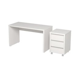 Mesa de Escritório 135cm com Gaveteiro com Rodízio Ficus CabeCasa MadeiraMadeira - 7