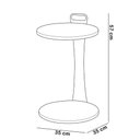 Ver imagem 4 de Mesa Lateral Redonda para Sala Living Orby L06 Couro Camel - Lyam Decor
