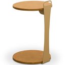 Ver imagem 5 de Mesa Lateral Redonda para Sala Living Orby L06 Couro Camel - Lyam Decor