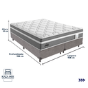Ver imagem 3 de Cama Box e Colchão Berlim Molas Ensacadas Queen Probel: Cinza