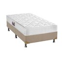 Ver imagem 1 de Cama Box Solteiro: Colchão Espuma D45 Herval Top + Base CRC Suede Bege(88x188)