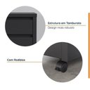 Ver imagem 4 de Escrivaninha Mesa Escritório com Gaveteiro com Rodízio Ficus 135cm CabeCasa MadeiraOriginals Preto