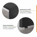 Ver imagem 5 de Escrivaninha Mesa Escritório com Gaveteiro com Rodízio Ficus 135cm CabeCasa MadeiraOriginals Preto
