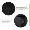 Ver imagem 6 de Escrivaninha Mesa Escritório com Gaveteiro com Rodízio Ficus 135cm CabeCasa MadeiraOriginals Preto
