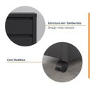 Ver imagem 4 de Escrivaninha Mesa Escritório com Gaveteiro com Rodízio Ficus 135cm CabeCasa MadeiraOriginals Preto