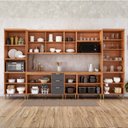 Ver imagem 4 de Cozinha Modulada 8 Peças em MDF Elena Cinamomo e Titanium