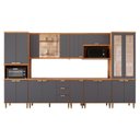 Ver imagem 2 de Cozinha Modulada 8 Peças em MDF Elena Cinamomo e Titanium