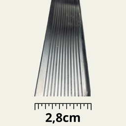 Perfil Moldura Aluminio Soleira P/ Piso Barra 1 Metro - Cor Alumínio Natural - 2