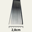 Ver imagem 2 de Perfil Moldura Aluminio Soleira P/ Piso Barra 1 Metro - Cor Alumínio Natural