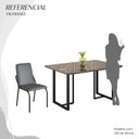Ver imagem 5 de Conjunto Sala de Jantar Mesa 120x90cm Base Lunna Tampo MDF com Vidro Malibu Preto/Grafite