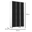 Ver imagem 5 de Armário Aço 12 Portas Academia Guarda Volume Trinco Preto