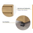 Ver imagem 4 de Escrivaninha Mesa Escritório com Gaveteiro com Rodízio Ficus 135cm CabeCasa MadeiraOriginals Rovere Marrom