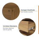 Ver imagem 6 de Escrivaninha Mesa Escritório com Gaveteiro com Rodízio Ficus 135cm CabeCasa MadeiraOriginals Rovere Marrom