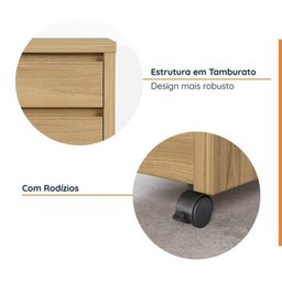 Mesa de Escritório 135cm com Gaveteiro com Rodízio Ficus CabeCasa MadeiraMadeira - 4