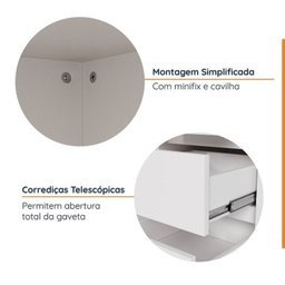 Mesa de Escritório 150cm com Gaveteiro com Rodízio Ficus Cabecasa Madeiramadeira - 6