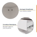 Ver imagem 6 de Escrivaninha Mesa Escritório com Gaveteiro com Rodízio Ficus 150cm CabeCasa MadeiraOriginals Branco