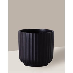 Vaso Cachepô de Cerâmica para Plantas Preto ME - 3