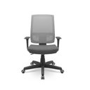 Ver imagem 1 de Cadeira Brizza Presidente Plaxmetal Tela Cinza Base Standard Back System Assento Poliéster Cinza T57