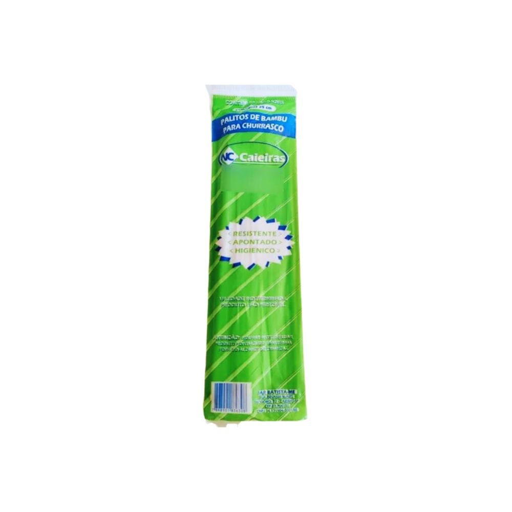 Espetos de Bambu para Churrasco de 25cm X 4mm - 50pct com 40un - 2