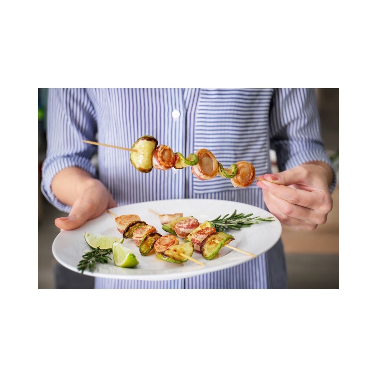 Espetos de Bambu para Churrasco de 25cm X 4mm - 50pct com 40un - 5