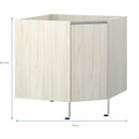Ver imagem 2 de Balcão de Cozinha sem Tampo Canto Diagonal Luciane 1 Porta Lis Luciane Móveis