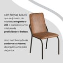 Ver imagem 7 de Conjunto Sala de Jantar Mesa 120x90cm Base Lunna Tampo MDF Laca com Vidro Malibu Preto/Marrom