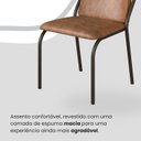 Ver imagem 6 de Conjunto Sala de Jantar Mesa 120x90cm Base Lunna Tampo MDF Laca com Vidro Malibu Preto/Marrom