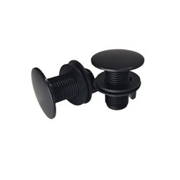 Kit 2 Plug Para Lavatório ABS Preto - 1