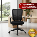 Ver imagem 4 de Kit 4 Cadeiras de Escritório Diretor Titan - Preta