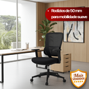Ver imagem 3 de Kit 4 Cadeiras de Escritório Diretor Titan - Preta