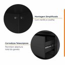Ver imagem 6 de Escrivaninha Mesa Escritório com Gaveteiro com Rodízio Ficus 150cm CabeCasa MadeiraOriginals Preto