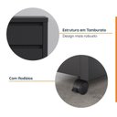 Ver imagem 4 de Escrivaninha Mesa Escritório com Gaveteiro com Rodízio Ficus 150cm CabeCasa MadeiraOriginals Preto