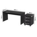 Ver imagem 3 de Escrivaninha Mesa Escritório 150cm com Gaveteiro com Rodízio Ficus CabeCasa MadeiraOriginals