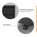 Ver imagem 4 de Escrivaninha Mesa Escritório 150cm com Gaveteiro com Rodízio Ficus CabeCasa MadeiraOriginals