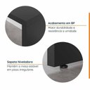 Ver imagem 5 de Escrivaninha Mesa Escritório com Gaveteiro com Rodízio Ficus 150cm CabeCasa MadeiraOriginals Preto