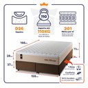 Ver imagem 3 de Cama Box Baú Queen Alford com Colchão Molas Ensacadas 158x198x73 Marrom